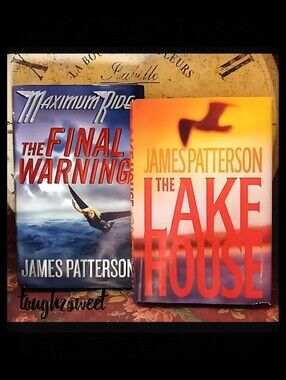 🔥JAMES PATTERSON " THE LAKE HOUSE" & " THE FINAL WARNING" HARDCOVERS